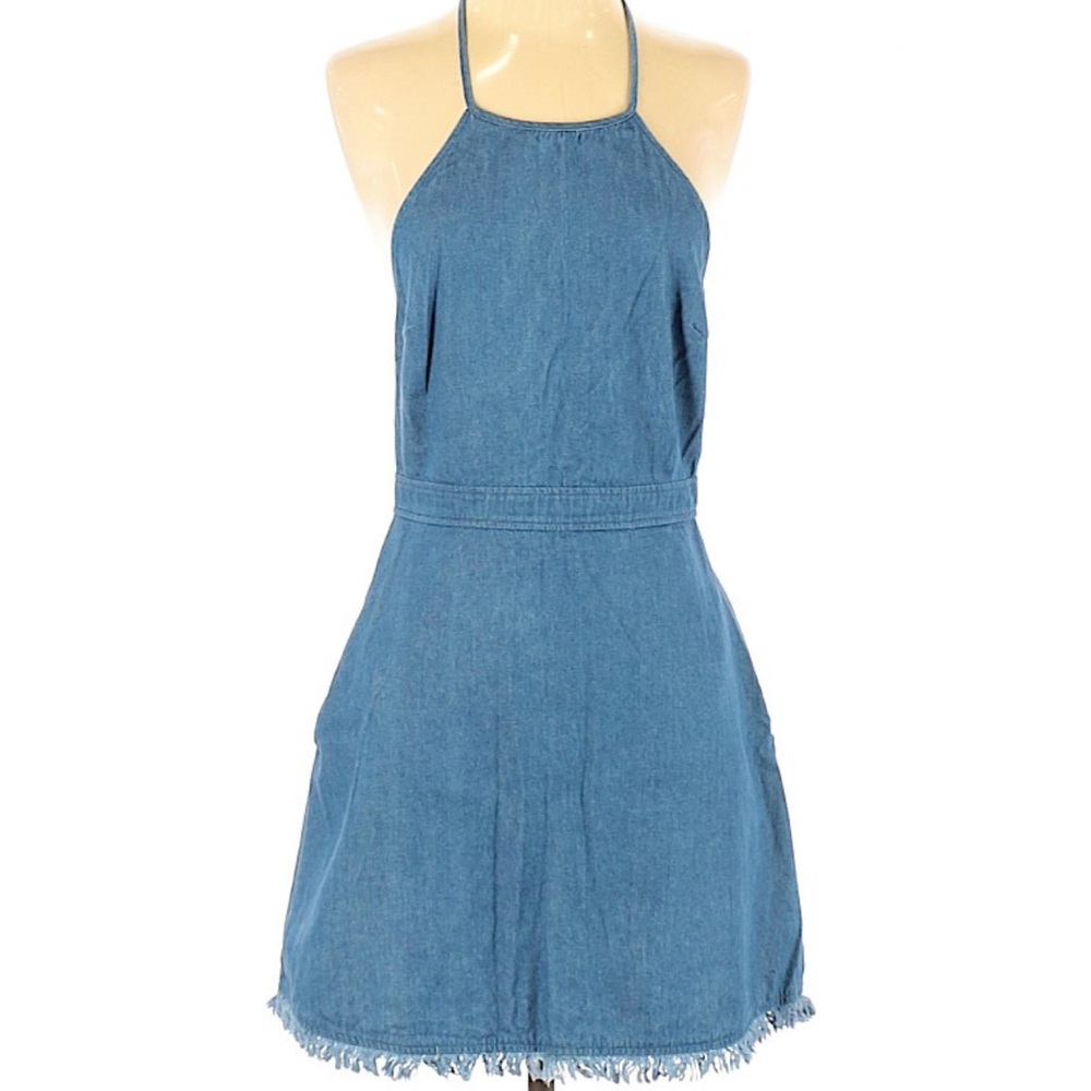 Denim Farrow Halter Dress